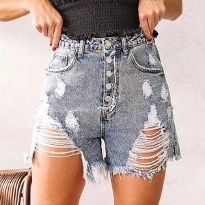 Medium Signature 8 Jean shorts